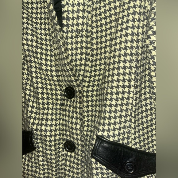 Free People houndstooth wool winter coat  sz. XS - Picture 3 of 8